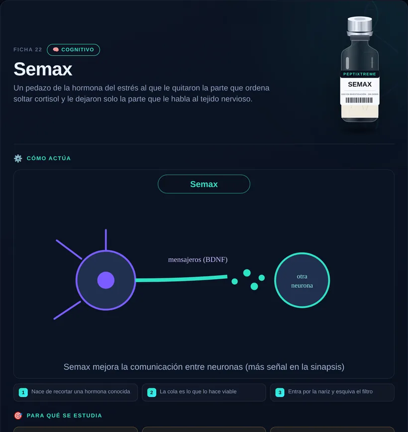 Ficha ilustrada de Semax